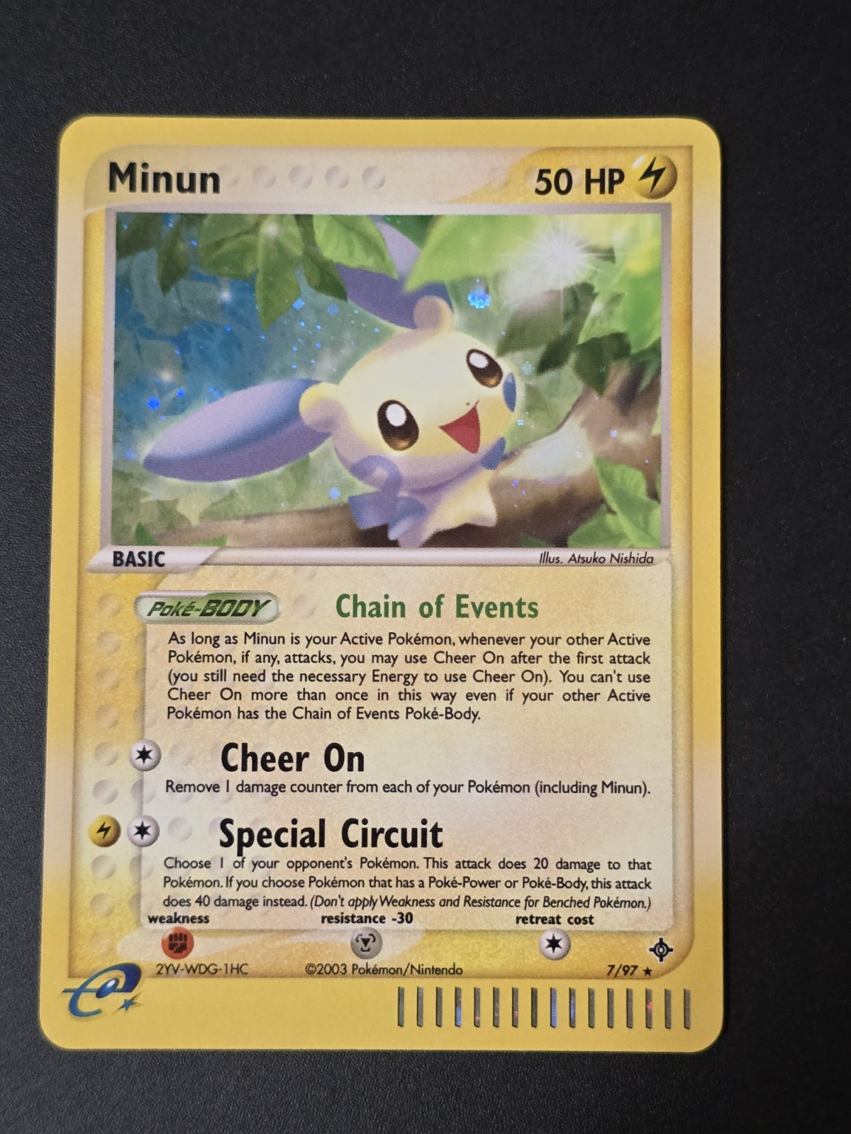 Minun - 7/97 Dragon NM Holo Rare - Pokemon