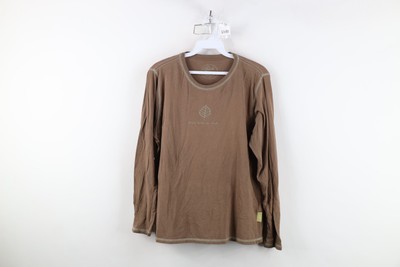 Life Is Good Karma Womens Medium Organic Cotton Nature Leaf Long Sleeve T-Shirt