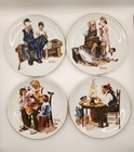 Norman Rockwell Set of 4 Limited Edition 1982 6.5" Plates Four Beloved Classics