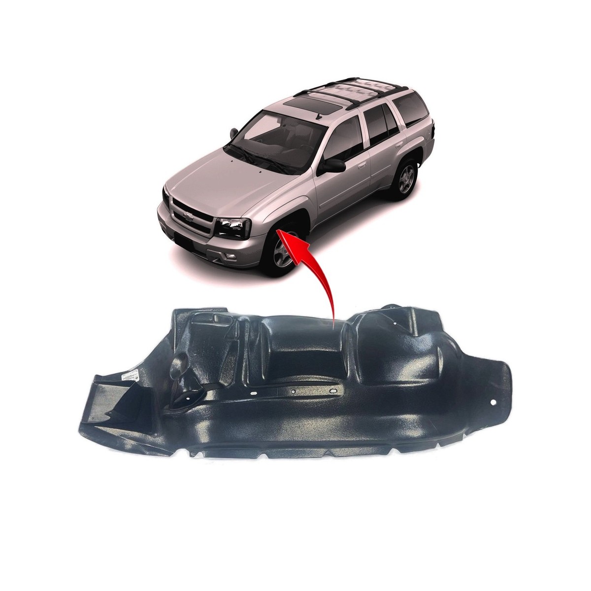 Front Driver Side Fender Liner For 2002-2009 Chevrolet Trailblazer