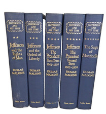 Jefferson and His Time by Dumas Malone 5 Volu...