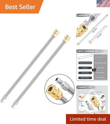 #ad Pressure Washer Extension Wand 2 Pack 17 Inch 17 inches silver yellow $17.99