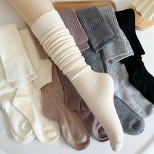 Women Long Socks Cash Women Boot Solid Wool Thigh Stocking Skinny Casual Cot