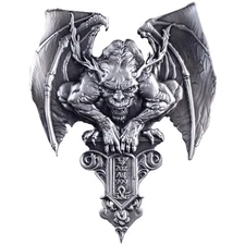 2025 South Korea Gargoyle 2 oz Silver High Relief Antiqued Stacker