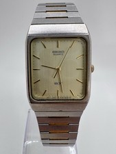 Vintage 90  s Seiko SX Rectangular Intergrated Style Bracelet Quartz Men  s Watch