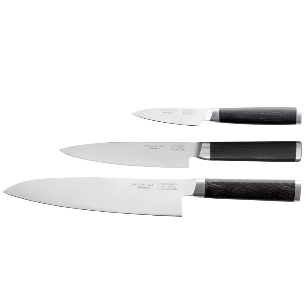 Scanpan Maitre D 3pc Chef Knife Set - Utility Chef Paring 3 Piece