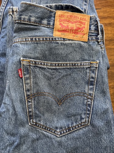 Jeans uomo stonewashed Levis 505 35x32 lotto di 3 - Foto 2 di 11