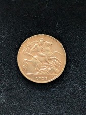 Antique King George V 22ct GOLD 1913 Coin HALF SOVEREIGN Coin