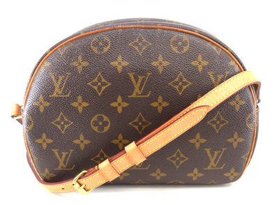 Louis Vuitton 円筒形ショルダーバッグ Louis Vuitton Jeanne Round Shoulder Bag Blue Canvas Authen | eBay