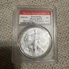 2020(S) Silver Eagle Emergency Issue PCGS MS70 First Strike SF Mint