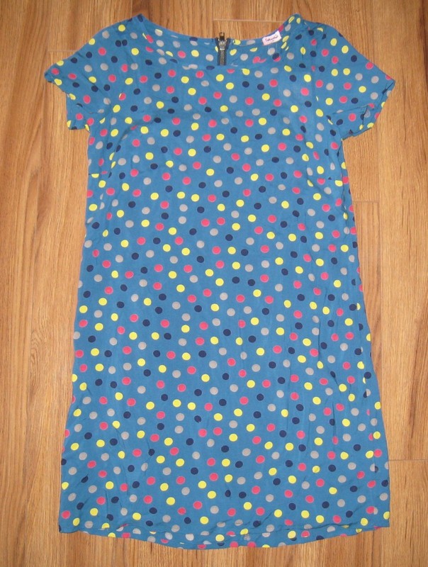 NWT Splendid Girl's Rayon Dot Short Sleeve Blue Dress Sz 12 NEW WITH TAG