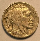 1935-D Buffalo Nickel Nice Original Full Horn VF/XF CHRC