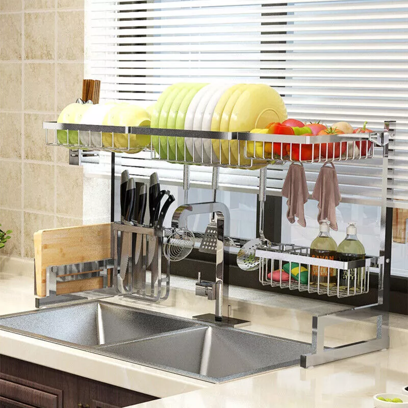 Over The Sink Dish Drying Rack for Kitchen Counter Organization and Storage  Rack