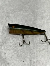 Vintage Heddon Pico Pop 1960's Topwater Fishing Lure Perch Color