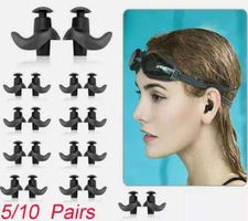 5/10 Pairs Soft Silicone Ear Plugs For Swimming Sleeping Anti Snore Reusable USA