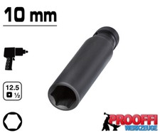 KRAFT Power Schlagschrauber Nuss 1/2" Stecknuss 10 mm Steckschlüssel 6-Kant Lang