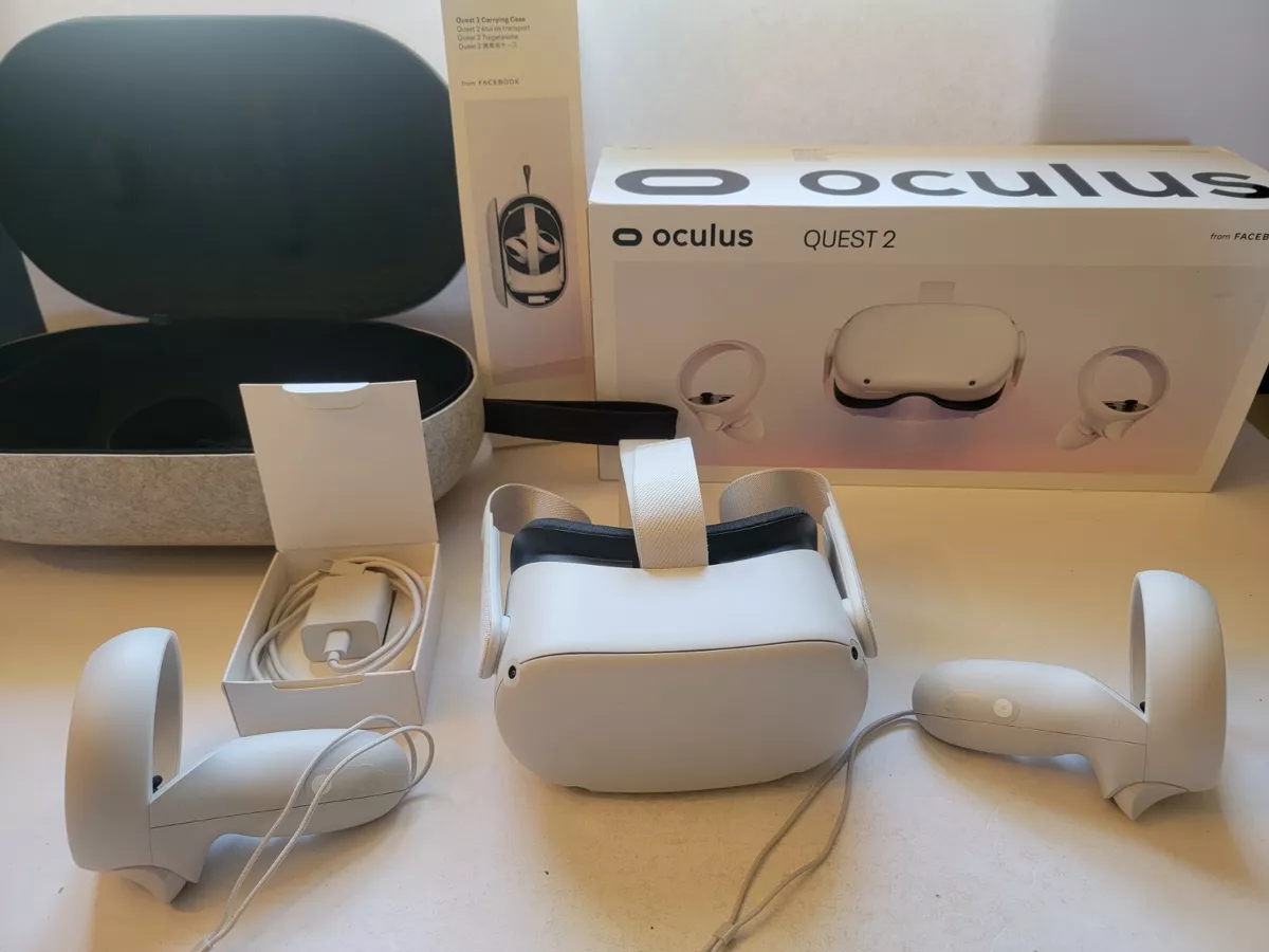 Meta Oculus Quest 2 128GB VR Headset And Controllers Used