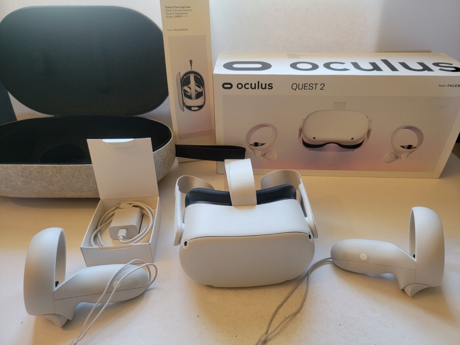 Meta Oculus Quest 2 128GB VR Headset And Controllers Used 