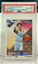 Ja Morant 2019-20 Panini Donruss The Rookies Press Proof RC #2 SP  PSA 10 GEM MT