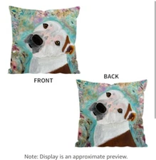 Lovely Pit- Pillow Cover 16X16 Inch from my original painting