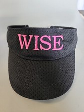 Augusta Youth Athletic Black Mesh Visor Hat Pink Embroidered Wise