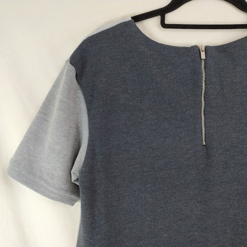 Vestido gris manga corta talla 12 Reino Unido con dos bolsillos colección M&S nuevo con etiquetas - Imagen 11 de 18