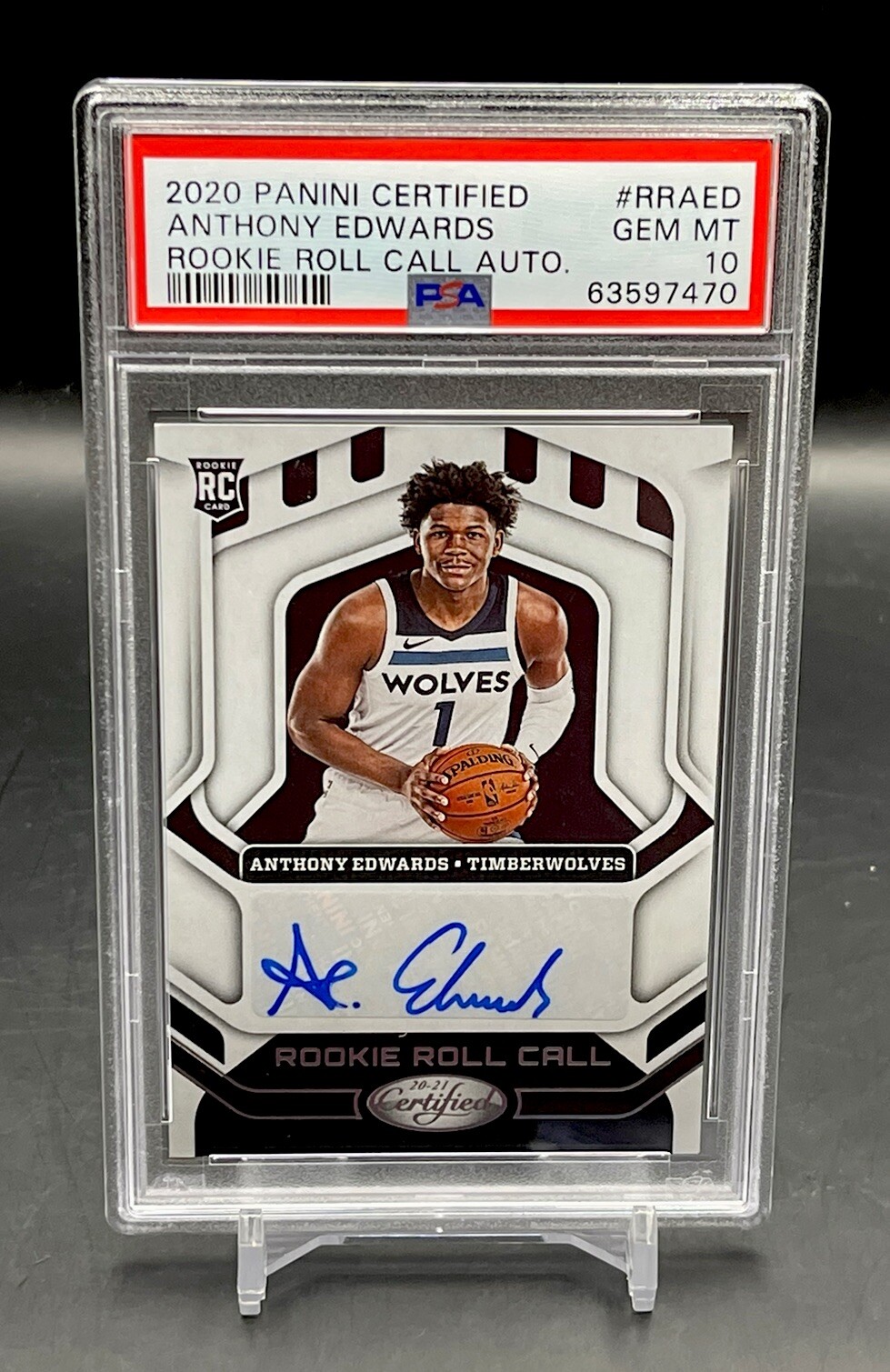 2020 Anthony Edwards Certified Rookie Roll Call Auto PSA 10 GEM LOW POP - 11 🔥