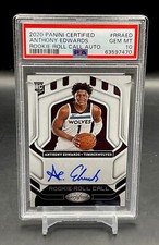 2020 Anthony Edwards Certified Rookie Roll Call Auto PSA 10 GEM LOW POP - 11 🔥
