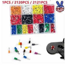 Insulated Cord End Terminal Bootlace Cooper Ferrules Kit Wire Copper 1/2120Pcs