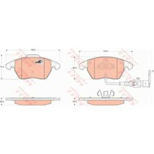 TRW Bremsbeläge GDB1550 Bremsklötze für Seat Leon 1P1