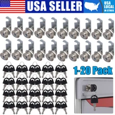 Cam Lock 1-1/8” Cabinet Toolbox Safe Drawer RV Lock Camper Replacement W/ Keys