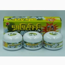 Myanmar Thanaka Powder Face Jasmine Scent Nature Reduce Dark spots Size 140g x 3