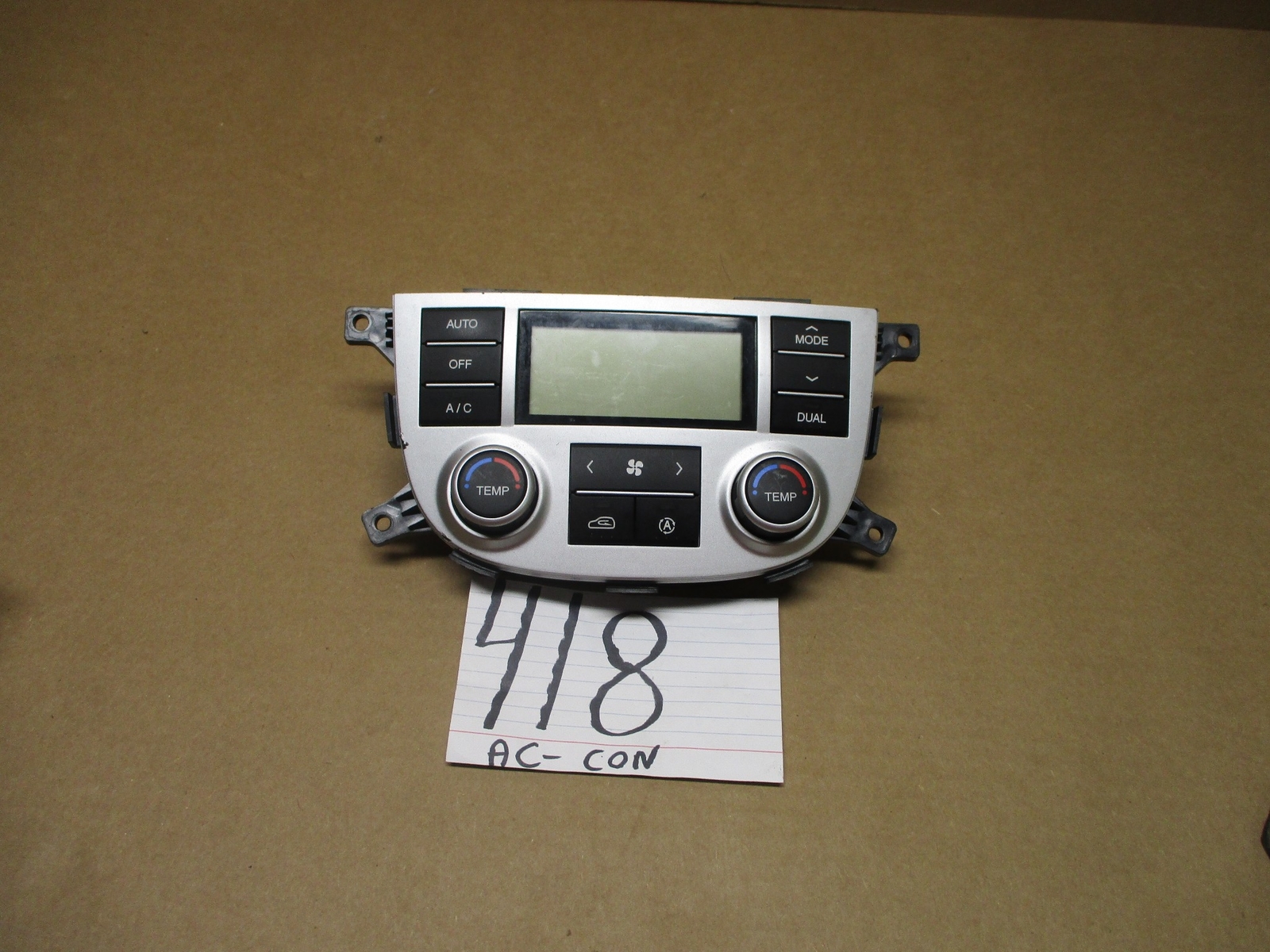 07 08 09 Hyundai Santa Fe Used AC and Heater Control Stock #418-AC