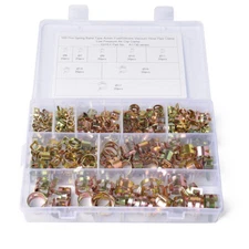Car Spring Clip Fuel Line Hose Clip Fastener Assortment Kit 160pcs 6-17mm 8 Size