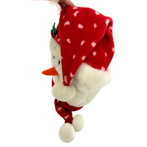 Schneemann Kopf Plüsch Stofftier Kissen Vintage Weihnachten Unisex Kinder Geschenk Winter 16 Zoll - Bild 5 von 10