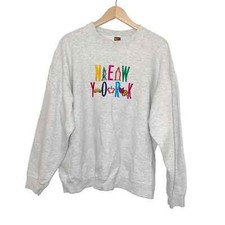VTG New York Embroidered Logo Sweatshirt Size L