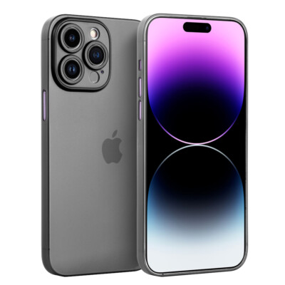 Ultra Slim Case iPhone 14 Pro Max 6,7'' Fein Matt Schutz Hülle Skin Cover Schwarz