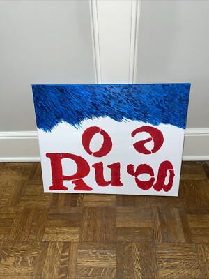 16X20 Painting Of La Rouge Red,Blue,White One of a Kind, Homemade