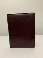 Day-Timer Organizer Antique Vinyl Brown for 8.5"x5.5" pages Overall 9.5"x7.5"x2"