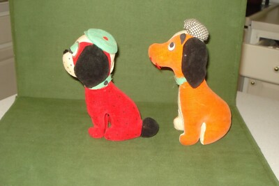 Vintage 1960's Dream Pets- Dogs with Berets, R. Dakin, Velveteen, japan | eBay Vintage 1960's Dream Pets- Dogs with Berets, R. Dakin, Velveteen, japan | eBay
