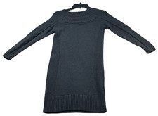 Ann Taylor Sweater Dress Womens size XS Black Knit Casual Long Sleeve