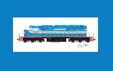 Impresión mate firmada por Andy Fletcher Ferromex SD40-2 #3121 11"x17"