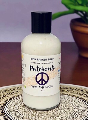 Patchouli Goat Milk Lotion Moisturizer Handmade Organic 10 Oz Choose Scent