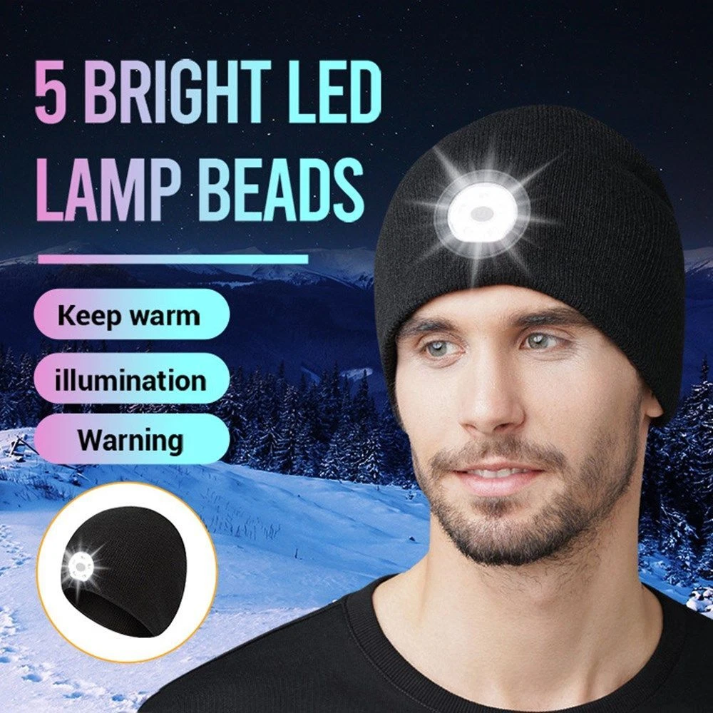 Led light hat with usb charging deals