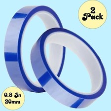 2 PACK 0.8 Inch 20mm X 33m 108ft Hi-Temp Heat Tape Heat Resistant Tape
