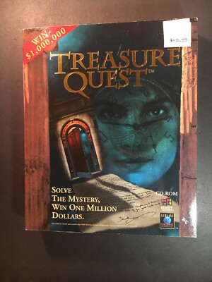 Treasure Quest  CD-ROM 1996 PC Computer Game big box New Open Box