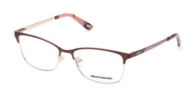 Skechers SE2156 048 Brown Metal Cat Eye Optical Eyeglasses Frame 54-15-140 SE RX