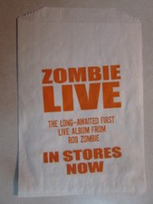 ROB WHITE ZOMBIE LIVE IN STORES NOW PROMO FAST FOOD STYLE BAG MEMORABILIA JOHN 5