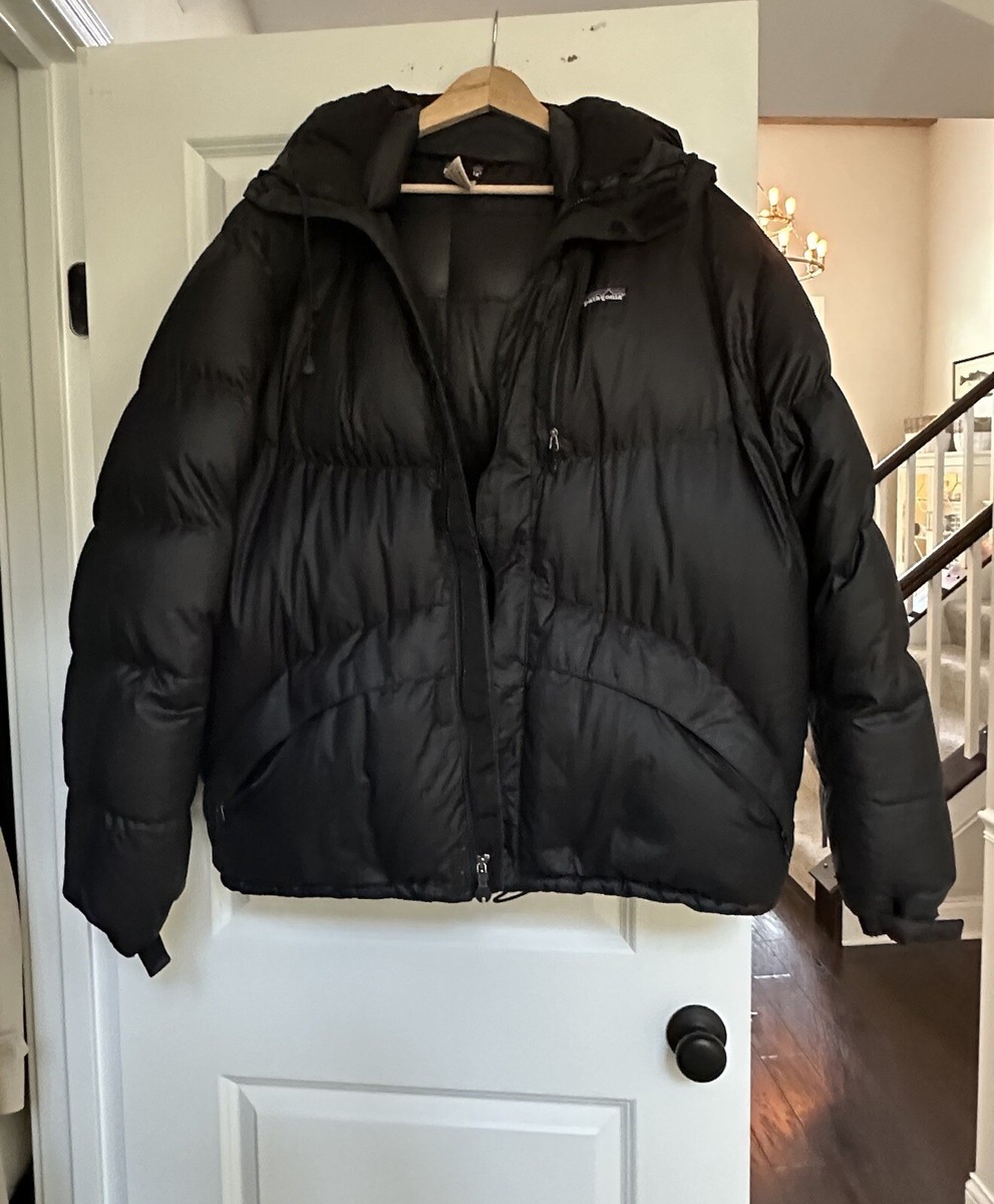 Patagonia Men's - Fitz Roy Down Hoody Jacket - Black L/XL Patagonia Men's - Fitz Roy Down Hoody Jacket - Black L/XL