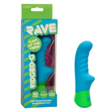 Cal Exotics Rave Ridged-G Vibrator Blue - Ridged G-Spot Vaginal Vibe